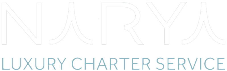 Text: Narya Luxury Charter Service on white background